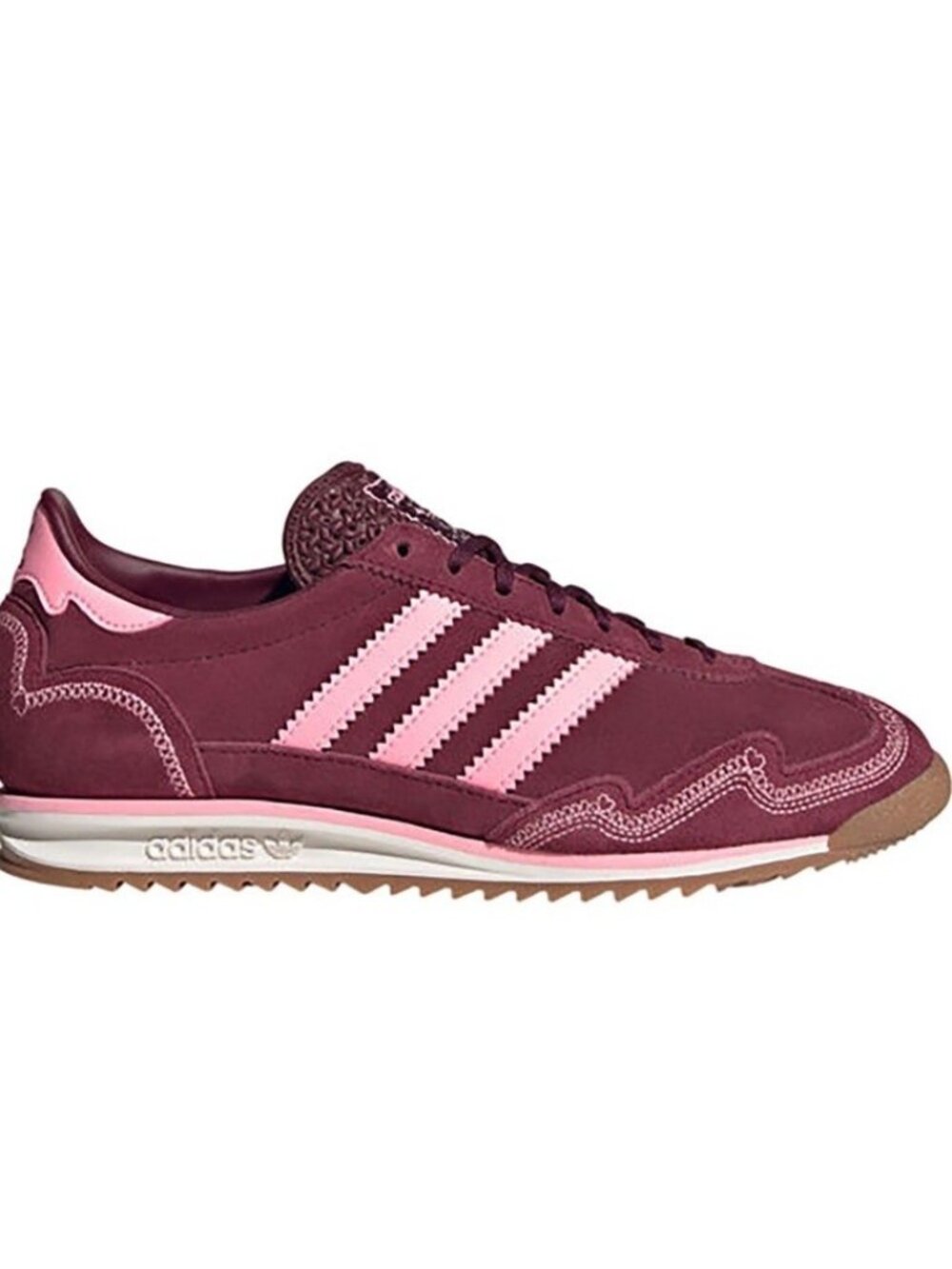 NWOB Adidas Women's SL 72 OG Pink Gum Red Burgundy IH6684 Sneaker Size 7.5